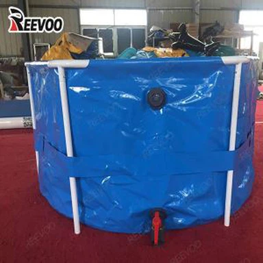 গোলাকার কোলাপসিবল পিভিসি ফিশ ফার্মিং ট্যাঙ্ক অ্যাকুয়াকালচার